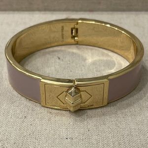 Gold/pink hinge bangle